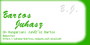 bartos juhasz business card